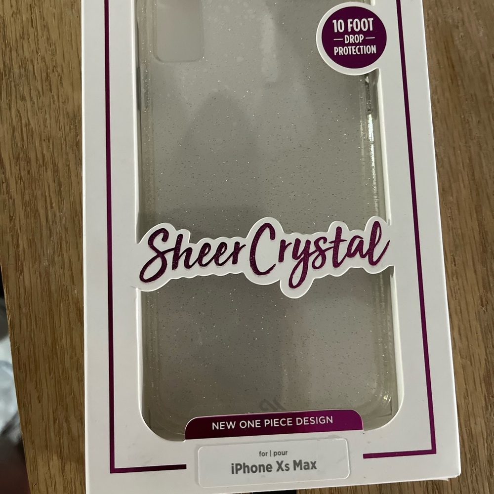 Casemate IPhone Max X/S Clear Shimmer Sequin Sparkly Drop Proof Case Protector